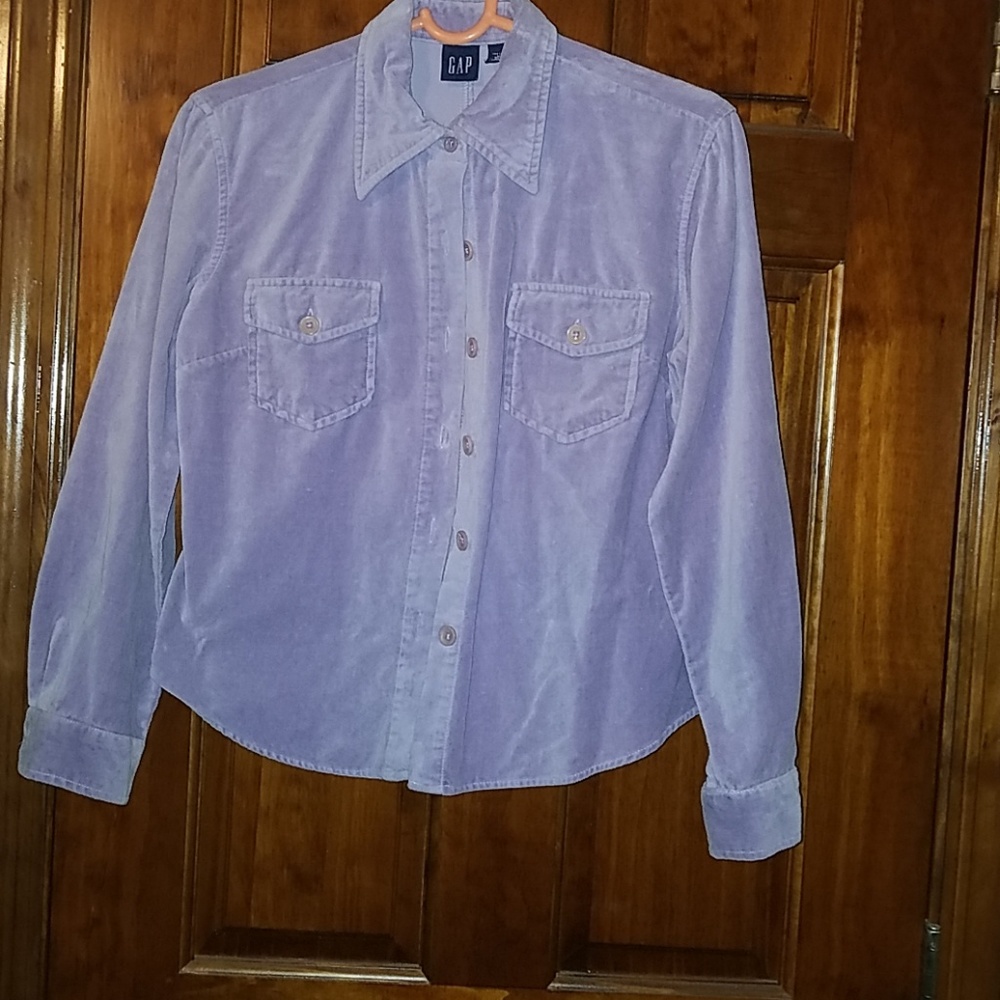 Lilac velvet Gap blouse